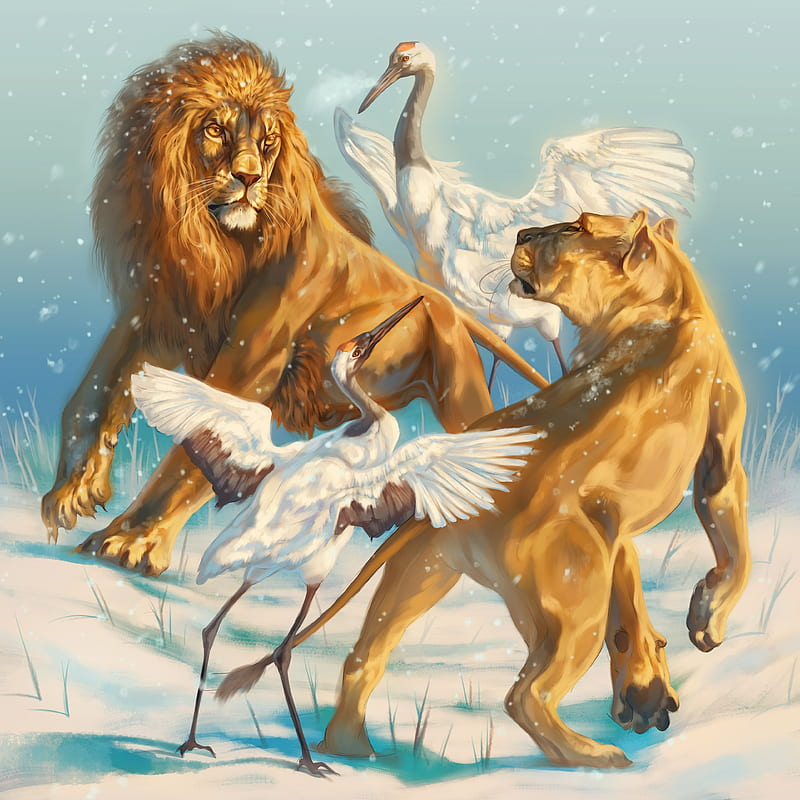 lion-crane